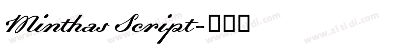 Minthas Script字体转换